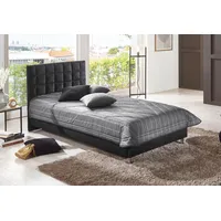Westfalia Schlafkomfort Polsterbett, schwarz, B:110cm L:210cm, Bezug Bett: Microfaser