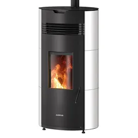 Justus Norta Pelletofen Seidenweiß 8 kW