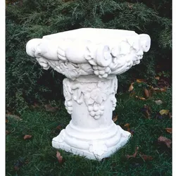 Casa Padrino Barock Garten Deko Stein Säule Weiß H. 47 cm - Garten Accessoires