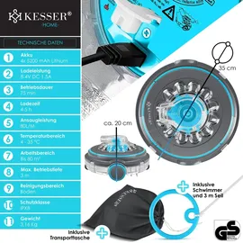 Kesser Poolroboter Aqua-9000 Anthrazit/Türkis inkl. Transporttasche