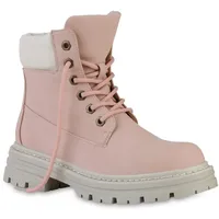 VAN HILL Worker Boots Eleanor in Rosa 37