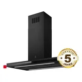 Elica Inselhaube 90 cm Schwarz