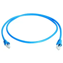 Telegärtner Mini patch cord S/FTP Cat.6A, MP8 FS500, LSZH, 1:1, blau 1,5 m,