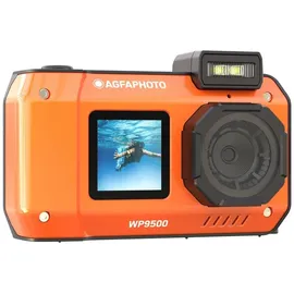 AgfaPhoto Realishot WP9500 – Wasserdichte Digitalkamera Orange - 24 MP, 18X Digitalzoom, 4K Videoaufnahme