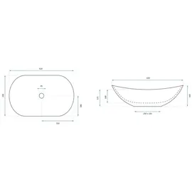 REA Aufsatzwaschbecken Royal 60 x 34 cm (REA-U0441)