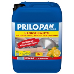 ECOLAB Prilopan Handspülmittel, Für besonders hohe Fettlösekraft mit Zitronenfrische, 10 Liter - Kanister