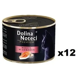 Dolina Noteci Premium Nasses Katzenfutter reich an Lachs 12x185g