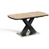 Vicco Chinto 120 x 76 x 80 cm schwarz/eiche rustikal