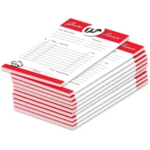PRICARO Bestellannahmeblock "Rot" A5 10 Stück Notizblock Gastronomie
