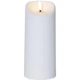 Star Trading LED Außen-Kerze 3D-FLAMME 7,5x18cm Timer warmweiß