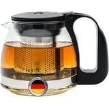 NORDIC SCHILLER Premium Klein Teekanne Glas Hitzebeständig Glaskanne mit Deckel 700ml(2 Portionen)Teekanne mit Siebeinsatz Teekanne mit Edelstahl Filter Sieb Tea Maker Teekanne mit Sieb Glas Tee Kanne