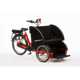 Bakfiets elektrische Rikscha Bafang Shimano 5 Gang Sparkle Rot