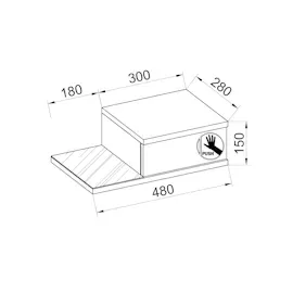 VCM Design Wandschublade Nachttisch KonsilaM