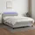 vidaXL Boxspringbett mit Matratze & LED Hellgrau 140x200 cm Stoff