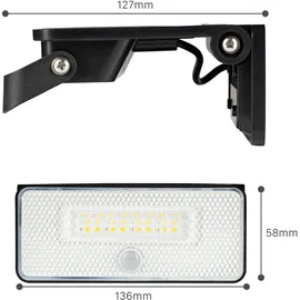 LED's Work Außenleuchte Kunststoff 2,6 cm mit Bewegungsmelder 8 W 1000 lm 4000 K IP54 schwarz
