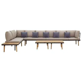 vidaXL 8-tlg. Garten-Lounge-Set mit Kissen braun