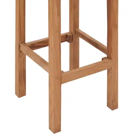 vidaXL Barhocker 2 Stk. Massivholz Teak