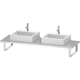Duravit Konsole DuraStyle f AWT, 2 Ausschn, Stärke 3cm, Ei sw