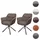MCW Esszimmerstuhl K33 Kunstleder braun-dunkelbraun 2er Set