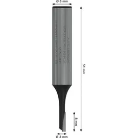 Bosch Nutfräser 8 mm D1 3 mm L 8 mm G 51 mm
