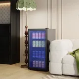 Mini Kühlschrank 115 Dosen Kühlbox mit Glastür, verstellbaren Regalen, LED NEU