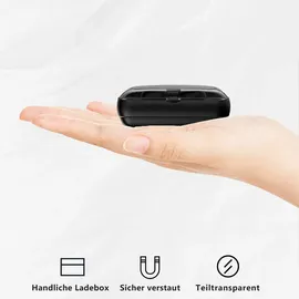 NAUCI Kopfhörer Ohrhörer für Xiaomi Redmi Note 15 Pro Pro+ Bluetooth In-Ear Headset - Schwarz