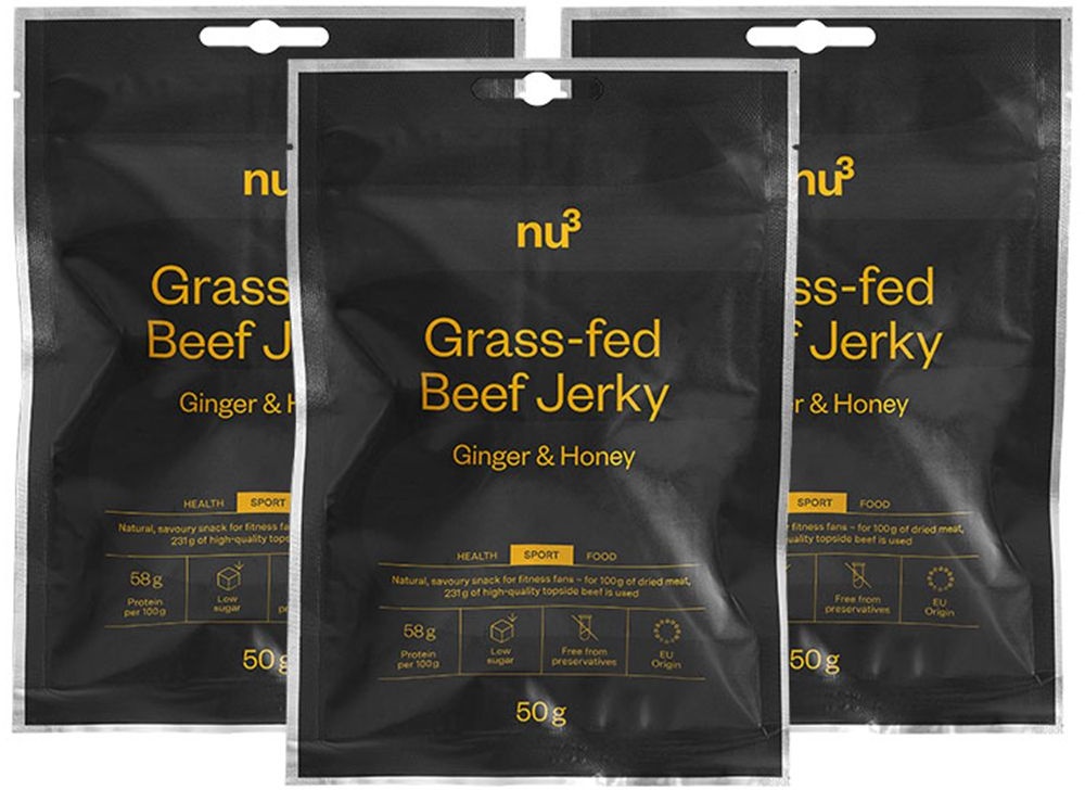 nu3 Beef Jerky, Ingwer-Honig