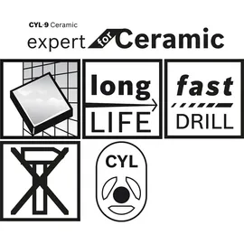 Bosch Fliesenbohrer CYL-9 Ceramic 3 mm x 70 mm
