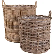 House Nordic Aufbewahrungskorb Indo 50 x 50 x 50 cm Braun