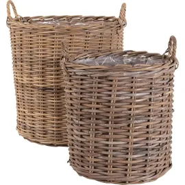 House Nordic Aufbewahrungskorb Indo 50 x 50 x 50 cm Braun
