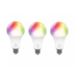 Deltaco Smart Home 3 Pack RGB LED-lampa E27 WiFI 9W