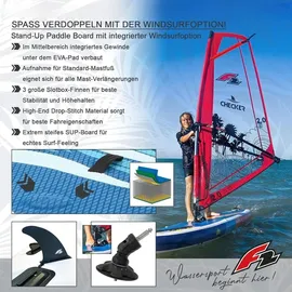 F2 SUP Board Stand Up Paddle Board Glide WS 10,8 Fuß Petrol