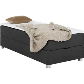 Home Affaire Boxbett HOME AFFAIRE "Alexis", grau (anthrazit), B:90cm L:200cm, Struktur fein (100% Polyester), Komplettbetten, ohne Kopfteil - ideal für Räume mit Dachschrägen; in 4 Breiten