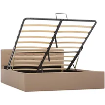 vidaXL Stauraumbett 140 x 200 cm H3 Braun