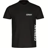 multifanshop Herren T-Shirt - Germany - Brust & Seite - Druck weiß - Männer