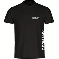 multifanshop Herren T-Shirt - Germany - Brust & Seite - Druck weiß - Männer