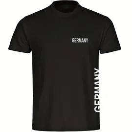 multifanshop Herren T-Shirt - Germany - Brust & Seite - Druck weiß - Männer