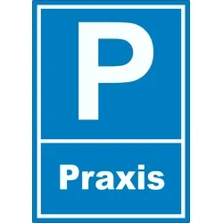 Parkplatz Praxis Aufkleber A7 (74x105mm)