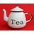 DanDiBo Ambiente Teekanne 582AB TEA Weiß 0,75 L emailliert 14 cm Wasserkanne Kanne Kaffeekanne Emaille Nostalgie / Farbe: