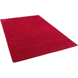 Snapstyle Hochflor Velours Teppich Mona Rot 200x300cm
