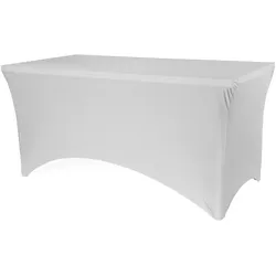 Bankett-Tischbezug, 183x76x74 cm, weiß Tisch Husse Stretch Tischdecke