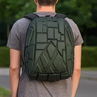 Hti-Living Stylischer Rucksack mit Hartschalen-Optik Ideal für Alltag, Schule und Reisen - Grün