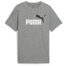 Puma ESS 2 Color No.1 Logo TEE B T-Shirts, Medium gray heather), 164