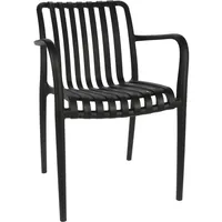 AMBIANCE Technology, Gartenstühle, Gartenstuhl Schwarz Kunststoff, 55 x 57