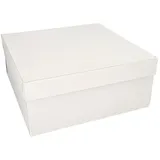 Papstar Tortenkartons mit Deckel eckig 30 cm x 30 cm x 13 cm 50 St. Weiß