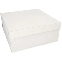 Papstar Tortenkartons mit Deckel eckig 30 cm x 30 cm x 13 cm 50 St. Weiß