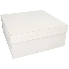 Papstar Tortenkartons mit Deckel eckig 30 cm x 30 cm x 13 cm 50 St. Weiß