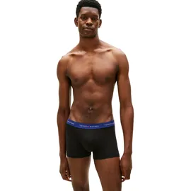 Tommy Hilfiger Trunk Boxershorts Schwarz / Grün / Blau S 3er Pack