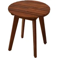 FRG Beistelltisch rund Braun Akazie 40 x 40 cm