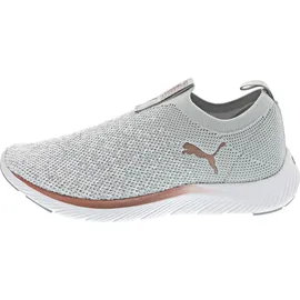 Puma Softride Remi Slip-on Knit Wn's Road Running Shoe, Ash Gray Puma White Rose Gold, 41